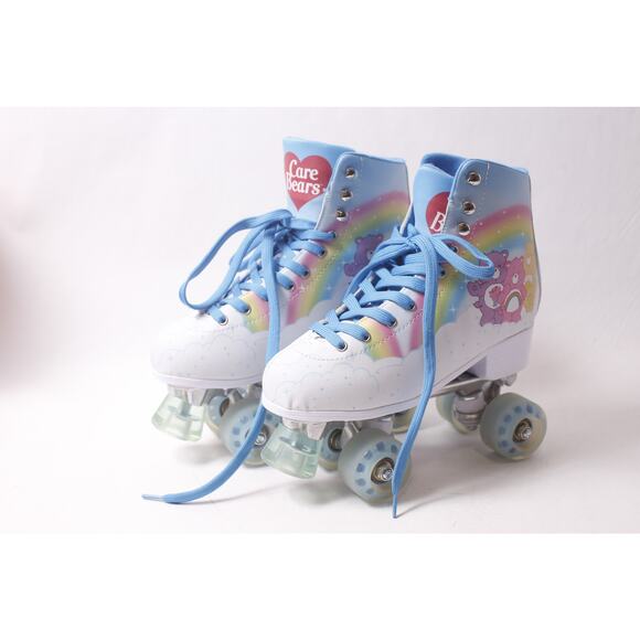 Care Bears Shoes - Care Bear Roller Skates Women's Size 8 Rainbow and Cloud Design ~ 260302-WH 1021